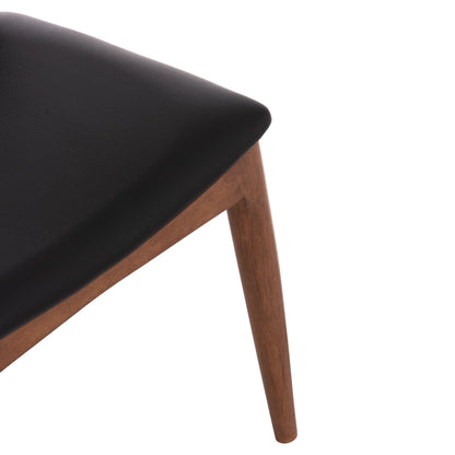 ΚΑΡΕΚΛΑ ΤΡΑΠΕΖΑΡΙΑΣ ALOR RUBBERWOOD ΚΑΡΥΔΙ ΜΑΥΡΟ PU 55x51x75