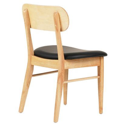 ΚΑΡΕΚΛΑ ΤΡΑΠΕΖΑΡΙΑΣ SEKOR RUBBERWOOD ΜΑΥΡΟ PU 50x50x80