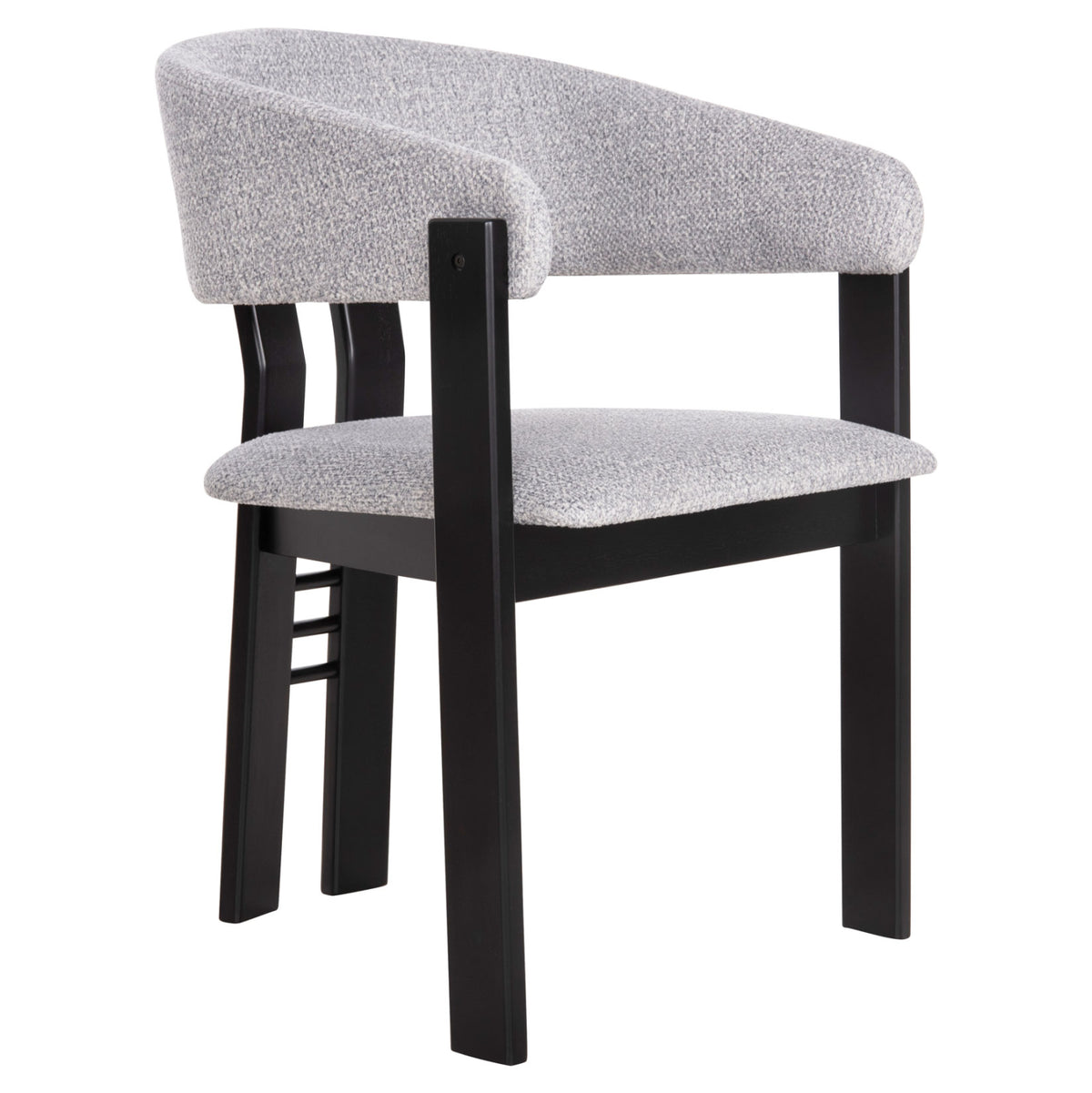 ΚΑΡΕΚΛΑ ZARRA RUBBERWOOD ΣΕ ΜΑΥΡΟ ΑΝΟΙΧΤΟ ΓΚΡΙ ΥΦΑΣΜΑ 55,5x59x81,5