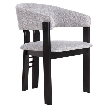 ΚΑΡΕΚΛΑ ZARRA RUBBERWOOD ΣΕ ΜΑΥΡΟ ΑΝΟΙΧΤΟ ΓΚΡΙ ΥΦΑΣΜΑ 55,5x59x81,5