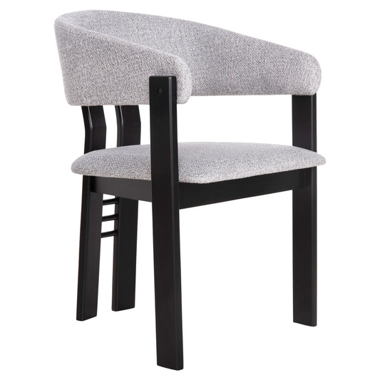 ΚΑΡΕΚΛΑ ZARRA RUBBERWOOD ΣΕ ΜΑΥΡΟ ΑΝΟΙΧΤΟ ΓΚΡΙ ΥΦΑΣΜΑ 55,5x59x81,5