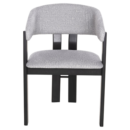 ΚΑΡΕΚΛΑ ZARRA RUBBERWOOD ΣΕ ΜΑΥΡΟ ΑΝΟΙΧΤΟ ΓΚΡΙ ΥΦΑΣΜΑ 55,5x59x81,5