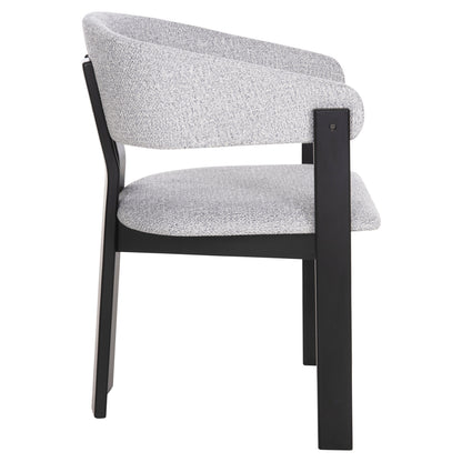 ΚΑΡΕΚΛΑ ZARRA RUBBERWOOD ΣΕ ΜΑΥΡΟ ΑΝΟΙΧΤΟ ΓΚΡΙ ΥΦΑΣΜΑ 55,5x59x81,5