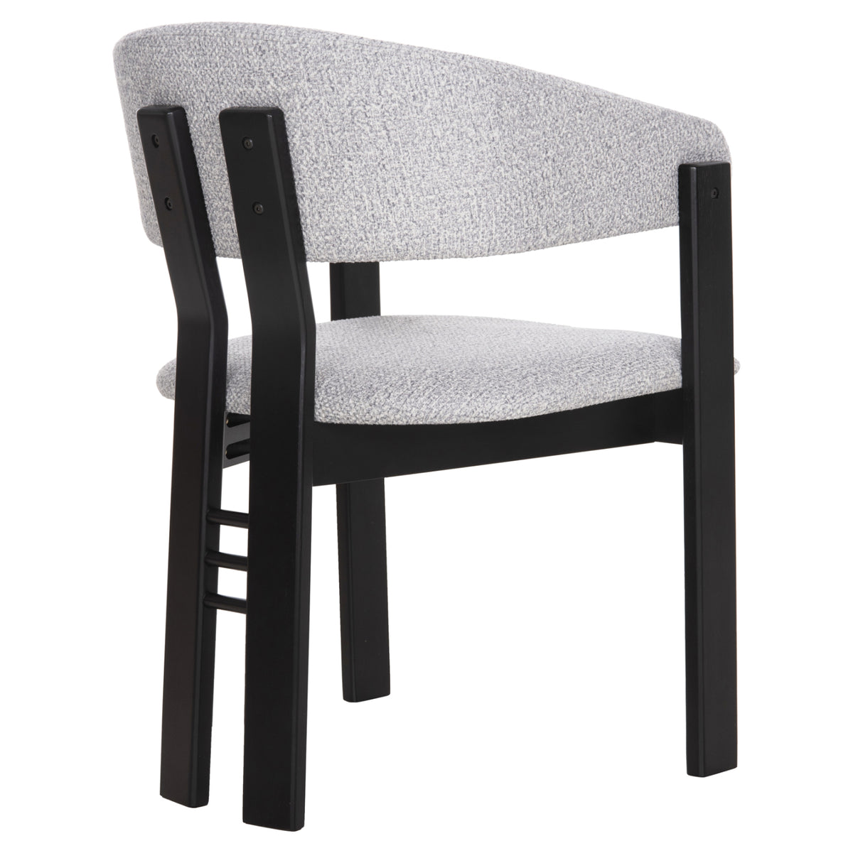 ΚΑΡΕΚΛΑ ZARRA RUBBERWOOD ΣΕ ΜΑΥΡΟ ΑΝΟΙΧΤΟ ΓΚΡΙ ΥΦΑΣΜΑ 55,5x59x81,5