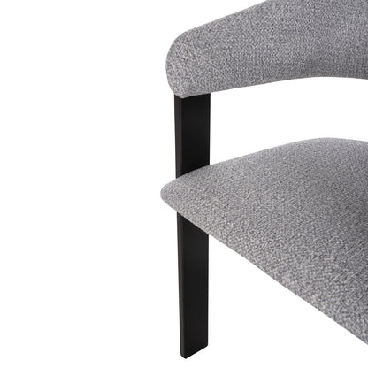 ΚΑΡΕΚΛΑ ZARRA RUBBERWOOD ΣΕ ΜΑΥΡΟ ΑΝΟΙΧΤΟ ΓΚΡΙ ΥΦΑΣΜΑ 55,5x59x81,5