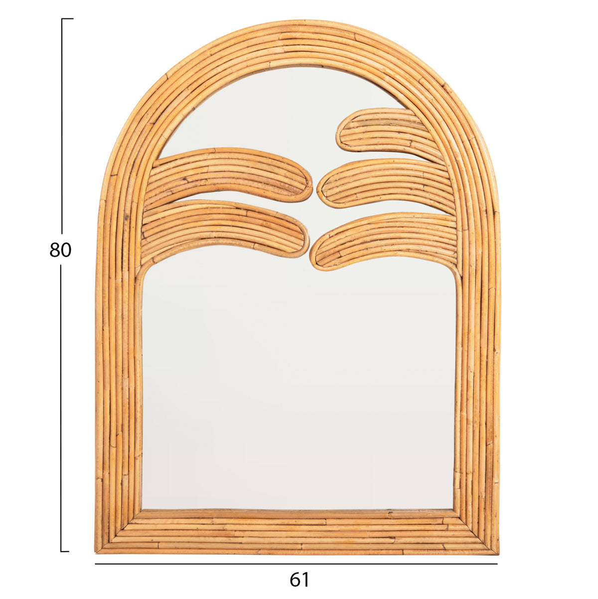 ΚΑΘΡΕΠΤΗΣ ΤΟΙΧΟΥ REFLECT ΦΥΣΙΚΟ RATTAN 61x5x80