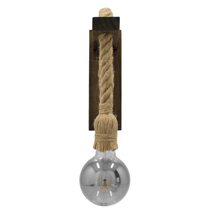 KENSI 00883 Boho Φωτιστικό Τοίχου - Απλίκα με Ντουί 1 x E27 AC 220-240V IP20 - Καφέ & Μπεζ - Μ7 x Π19 x Υ28