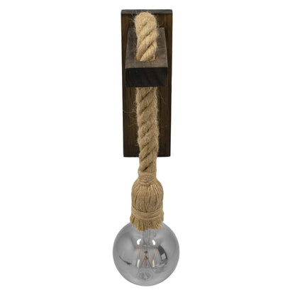 KENSI 00883 Boho Φωτιστικό Τοίχου - Απλίκα με Ντουί 1 x E27 AC 220-240V IP20 - Καφέ & Μπεζ - Μ7 x Π19 x Υ28