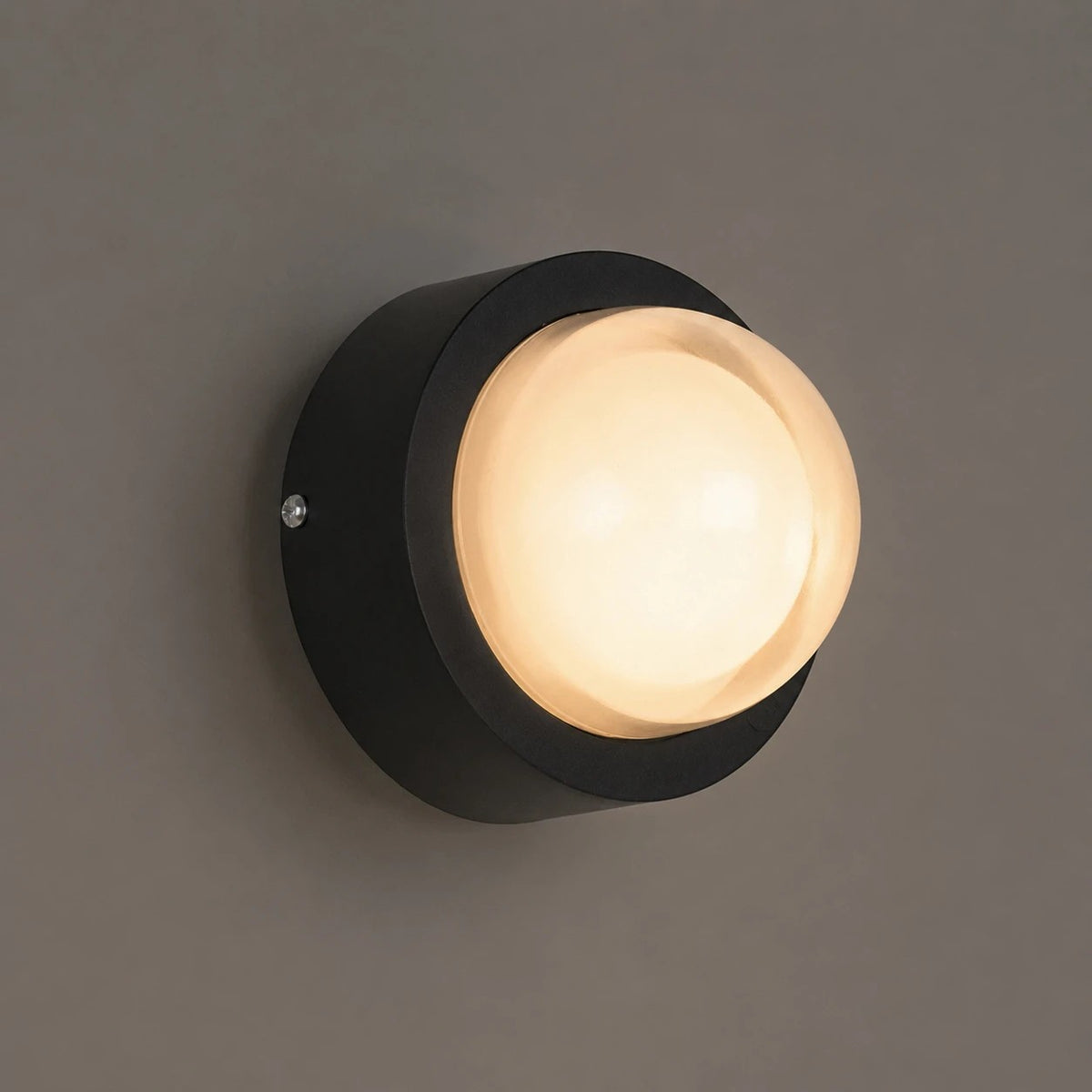 NEXA KLV-101-0247 LED Wall Light 6W 480lm 180° AC 220-240V Waterproof IP65 Ultra Warm White 1800K - Sanan SMD Chip & TÜV SÜD Driver - Matte Black - L11 x W8.5 x H11