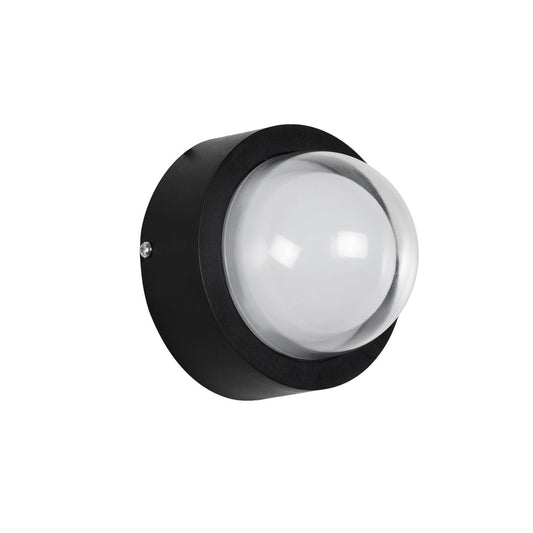 NEXA KLV-101-0248 Φωτιστικό Τοίχου / Απλίκα LED 6W 600lm 180° AC 220-240V Αδιάβροχο IP65 Θερμό Λευκό 2700K - Sanan SMD Chip & TÜV SÜD Driver - Μαύρο Ματ - Μ11 x Π8.5 x Υ11