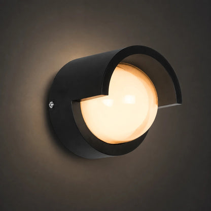 NEXA KLV-101-0251 LED Wall Light / Sconce 6W 480lm 180° AC 220-240V Waterproof IP65 Ultra Warm White 1800K - Sanan SMD Chip & TÜV SÜD Driver - Matte Black - L11 x W9 x H11
