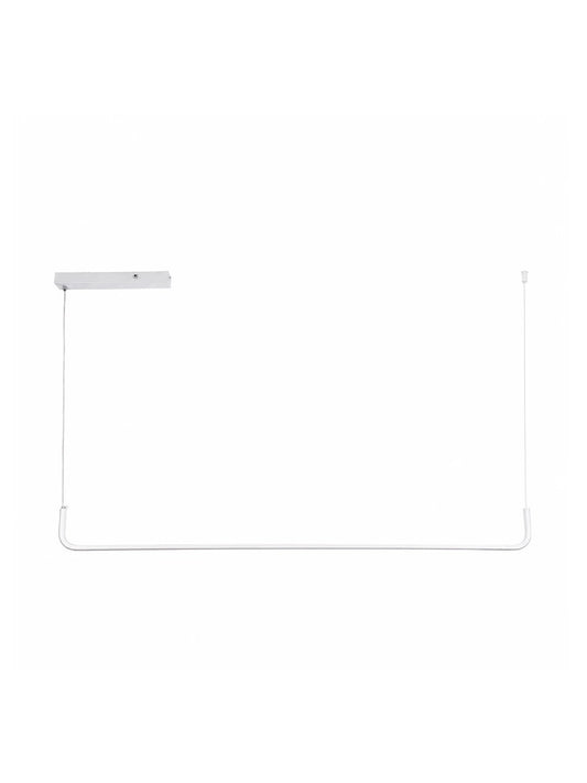 LINARIA KLV-101-0256 Κρεμαστό Φωτιστικό Οροφής LED 36W 3600lm 180° AC 220-240V IP20 Ρυθμιζόμενο Λευκό CCT με Χειριστήριο από 2700K έως 6000K Dimmable - Lumileds SMD Chip - Λευκό Ματ - Μ120 x Π2 x Υ12