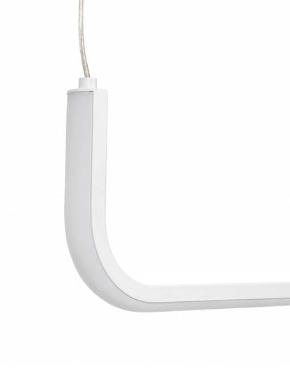 LINARIA KLV-101-0256 Κρεμαστό Φωτιστικό Οροφής LED 36W 3600lm 180° AC 220-240V IP20 Ρυθμιζόμενο Λευκό CCT με Χειριστήριο από 2700K έως 6000K Dimmable - Lumileds SMD Chip - Λευκό Ματ - Μ120 x Π2 x Υ12