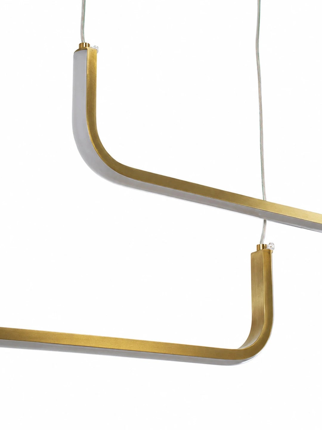 LINARIA KLV-101-0260-V2 LED Pendant Ceiling Light 72W 7200lm 180° AC 220-240V IP20 Adjustable CCT White with Remote Control from 2700K to 6000K Dimmable - Lumileds SMD Chip - Brushed Satin Gold - L212 x W4 x H20