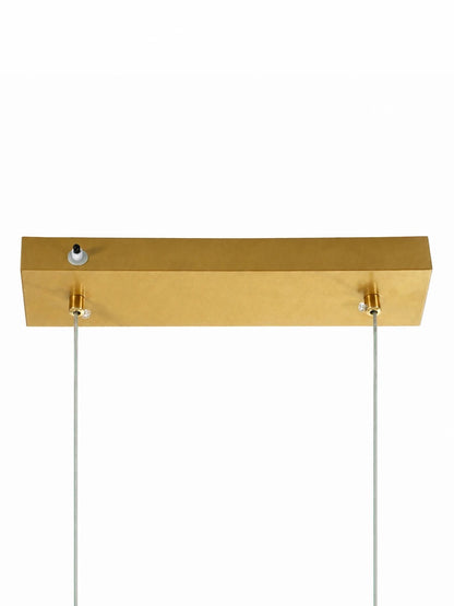 LINARIA KLV-101-0260-V2 LED Pendant Ceiling Light 72W 7200lm 180° AC 220-240V IP20 Adjustable CCT White with Remote Control from 2700K to 6000K Dimmable - Lumileds SMD Chip - Brushed Satin Gold - L212 x W4 x H20