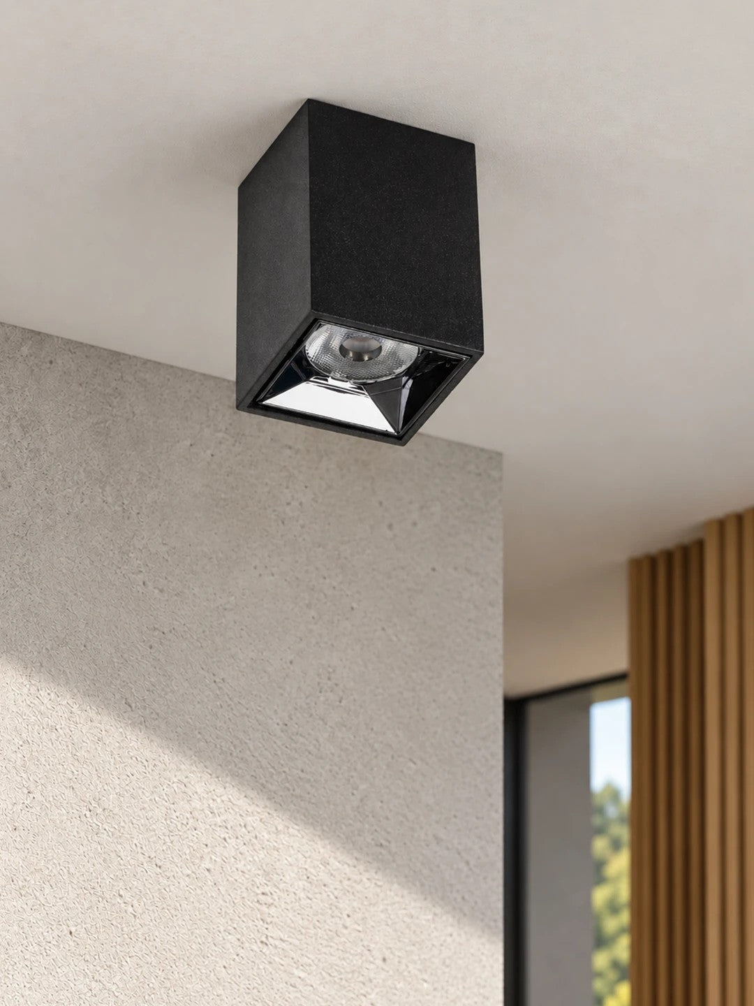 LUMINAR KLV-101-0323 Φωτιστικό Downlight Σποτ LED 3W 405lm 36° AC 220-240V IP20 Θερμό Λευκό 2700K - Osram SMD Chip & TÜV SÜD Driver - Μαύρο Ματ - Μ4.2 x Π4.2 x Υ6.6