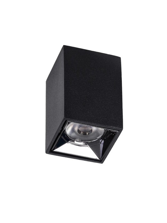 LUMINAR KLV-101-0323 Φωτιστικό Downlight Σποτ LED 3W 405lm 36° AC 220-240V IP20 Θερμό Λευκό 2700K - Osram SMD Chip & TÜV SÜD Driver - Μαύρο Ματ - Μ4.2 x Π4.2 x Υ6.6