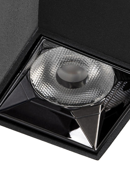LUMINAR KLV-101-0323 Φωτιστικό Downlight Σποτ LED 3W 405lm 36° AC 220-240V IP20 Θερμό Λευκό 2700K - Osram SMD Chip & TÜV SÜD Driver - Μαύρο Ματ - Μ4.2 x Π4.2 x Υ6.6