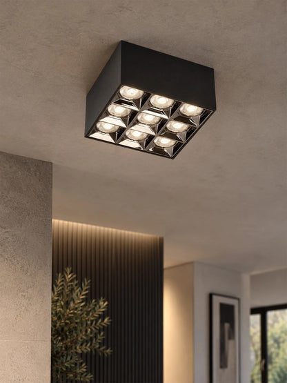 LUMINAR KLV-101-0341 Φωτιστικό Downlight Σποτ LED 30W 4200lm 36° AC 220-240V IP20 Φυσικό Λευκό 4500K - Osram SMD Chip & TÜV SÜD Driver - Μαύρο Ματ - Μ12 x Π12 x Υ6.6