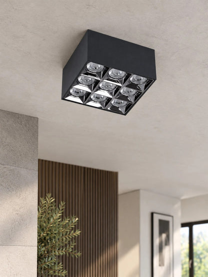 LUMINAR KLV-101-0341 Φωτιστικό Downlight Σποτ LED 30W 4200lm 36° AC 220-240V IP20 Φυσικό Λευκό 4500K - Osram SMD Chip & TÜV SÜD Driver - Μαύρο Ματ - Μ12 x Π12 x Υ6.6