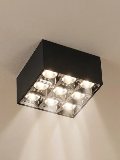 LUMINAR KLV-101-0341 Φωτιστικό Downlight Σποτ LED 30W 4200lm 36° AC 220-240V IP20 Φυσικό Λευκό 4500K - Osram SMD Chip & TÜV SÜD Driver - Μαύρο Ματ - Μ12 x Π12 x Υ6.6
