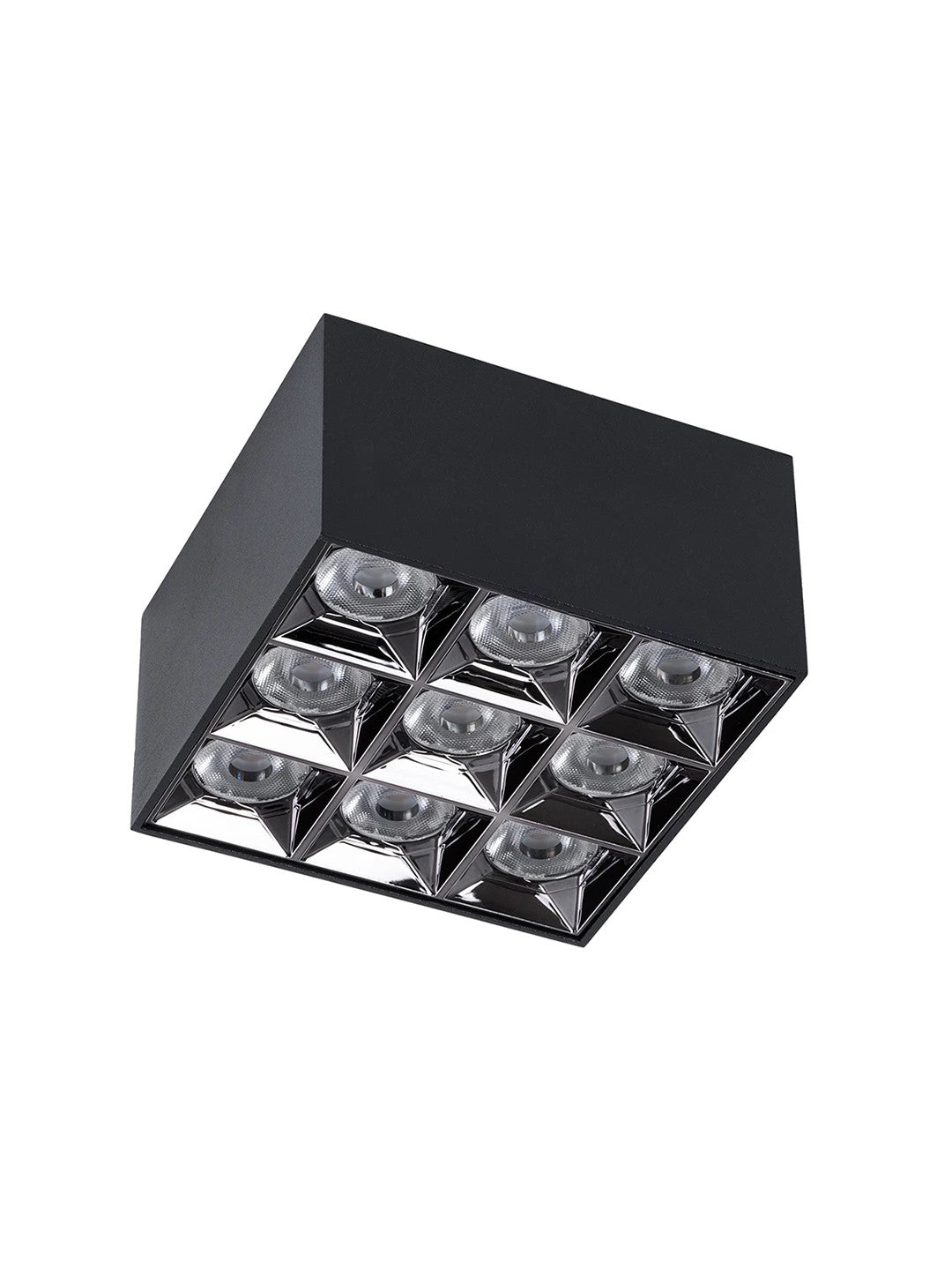 LUMINAR KLV-101-0341 Φωτιστικό Downlight Σποτ LED 30W 4200lm 36° AC 220-240V IP20 Φυσικό Λευκό 4500K - Osram SMD Chip & TÜV SÜD Driver - Μαύρο Ματ - Μ12 x Π12 x Υ6.6