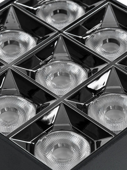 LUMINAR KLV-101-0341 Φωτιστικό Downlight Σποτ LED 30W 4200lm 36° AC 220-240V IP20 Φυσικό Λευκό 4500K - Osram SMD Chip & TÜV SÜD Driver - Μαύρο Ματ - Μ12 x Π12 x Υ6.6