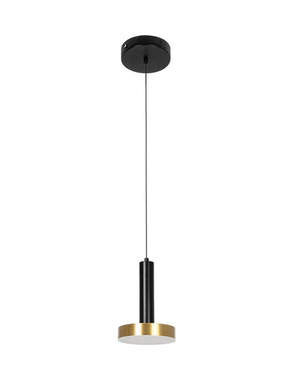 ZANE KLV-101-0349 Κρεμαστό Φωτιστικό Οροφής LED 18W 1800lm 120° AC 220-240V IP20 Ρυθμιζόμενο Λευκό CCT με Χειριστήριο από 2700K έως 6000K Dimmable - Lumileds SMD Chip - Σατινέ Χρυσό Βούρτσας & Μαύρο Ματ - Μ15 x Π15 x Υ20