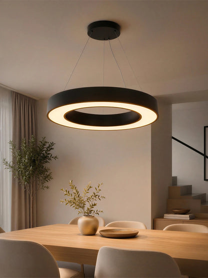 RA KLV-101-0365 LED Ceiling Pendant Light 67W 6700lm 120° AC 220-240V IP20 Adjustable CCT White with Remote Control from 2700K to 6000K Dimmable - Lumileds SMD Chip - Matte Black - L60 x W60 x H8
