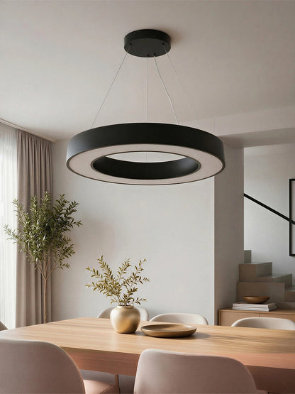 RA KLV-101-0365 LED Ceiling Pendant Light 67W 6700lm 120° AC 220-240V IP20 Adjustable CCT White with Remote Control from 2700K to 6000K Dimmable - Lumileds SMD Chip - Matte Black - L60 x W60 x H8
