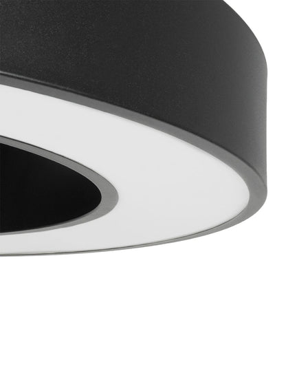 RA KLV-101-0365 LED Ceiling Pendant Light 67W 6700lm 120° AC 220-240V IP20 Adjustable CCT White with Remote Control from 2700K to 6000K Dimmable - Lumileds SMD Chip - Matte Black - L60 x W60 x H8