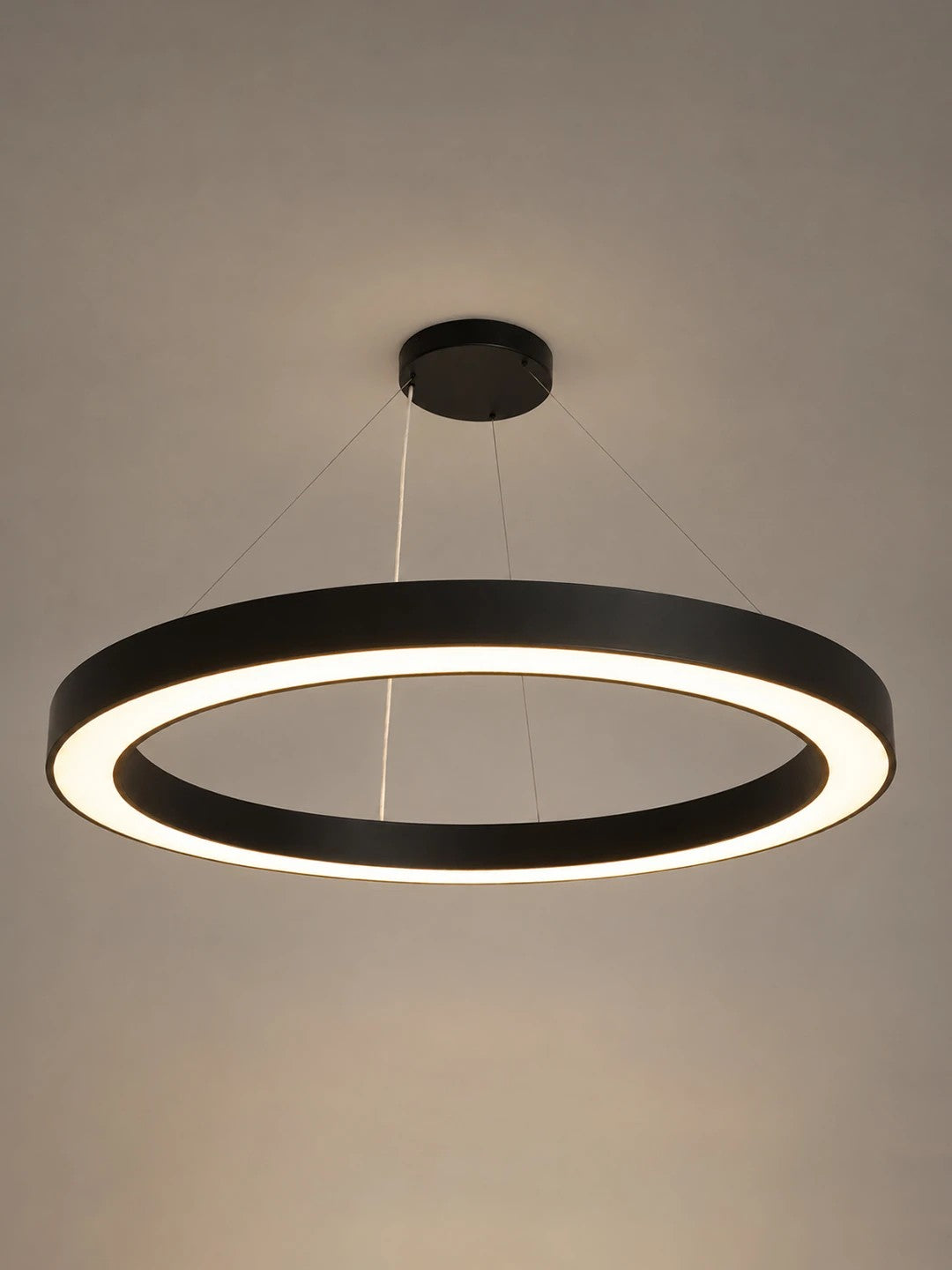 RA KLV-101-0369 Κρεμαστό Φωτιστικό Οροφής LED 100W 10000lm 120° AC 220-240V IP20 Ρυθμιζόμενο Λευκό CCT με Χειριστήριο από 2700K έως 6000K Dimmable - Lumileds SMD Chip - Μαύρο Ματ - Μ120 x Π120 x Υ8