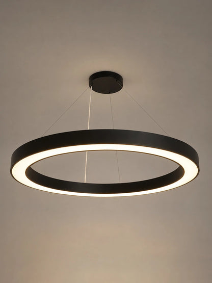 RA KLV-101-0369 Κρεμαστό Φωτιστικό Οροφής LED 100W 10000lm 120° AC 220-240V IP20 Ρυθμιζόμενο Λευκό CCT με Χειριστήριο από 2700K έως 6000K Dimmable - Lumileds SMD Chip - Μαύρο Ματ - Μ120 x Π120 x Υ8