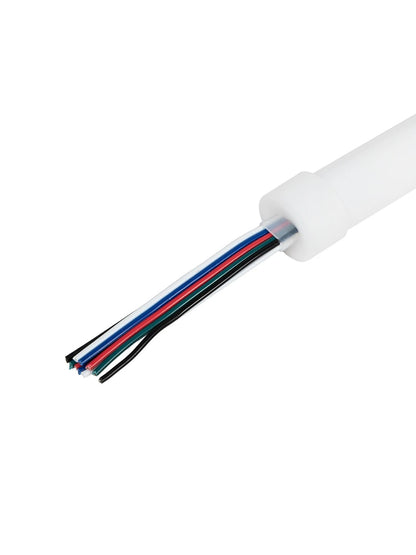 AURAFLEX KLV-101-0508 Neon Flex LED Strip 14W/m 840lm/m 360° DC 24V Waterproof IP65 120 x SMD5054 Chip/m Multicolor RGB+WW Dimmable - Sanan SMD Chip - L1000 x W2 x H2 - 10 Meter Roll
