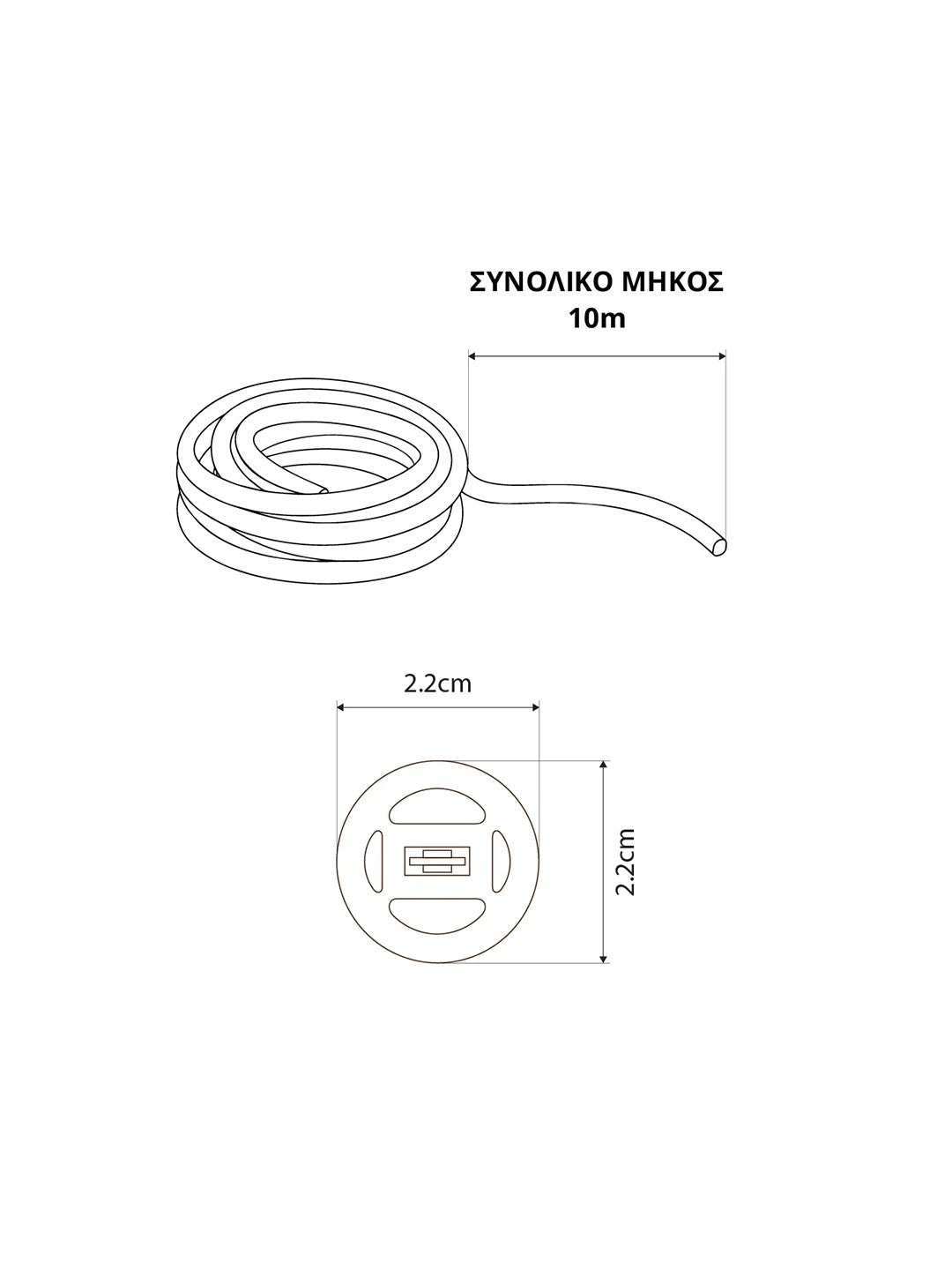 GLOWFLEX KLV-101-0514 Neon Flex LED Strip with Braided Fabric Coating 14W/m 840lm/m 360° DC 24V Waterproof IP65 120 x SMD5054 Chip/m Multicolor RGB+WW Dimmable - Sanan SMD Chip - L1000 x W2.2 x H2.2 - 10-Meter Roll