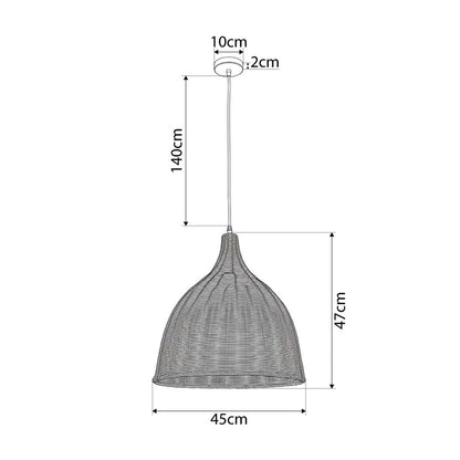 BAHAMAS KLV-102-0002 Pendant Ceiling Light for E27 Lamp AC 220-240V IP20 - Beige - L45 x W45 x H47