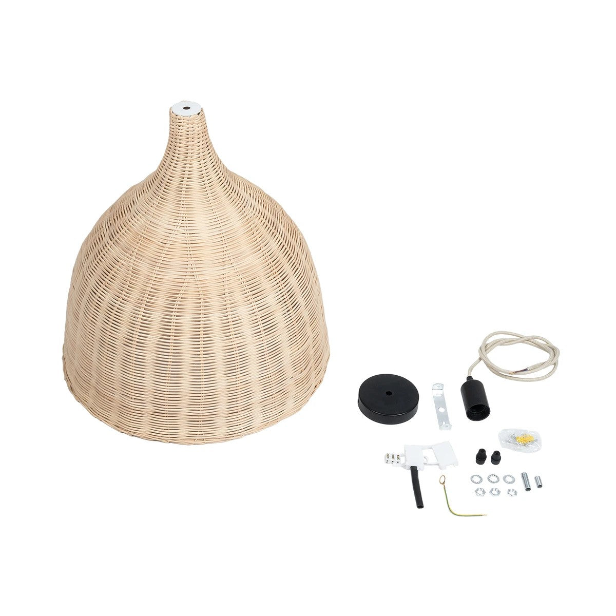 BAHAMAS KLV-102-0002 Pendant Ceiling Light for E27 Lamp AC 220-240V IP20 - Beige - L45 x W45 x H47