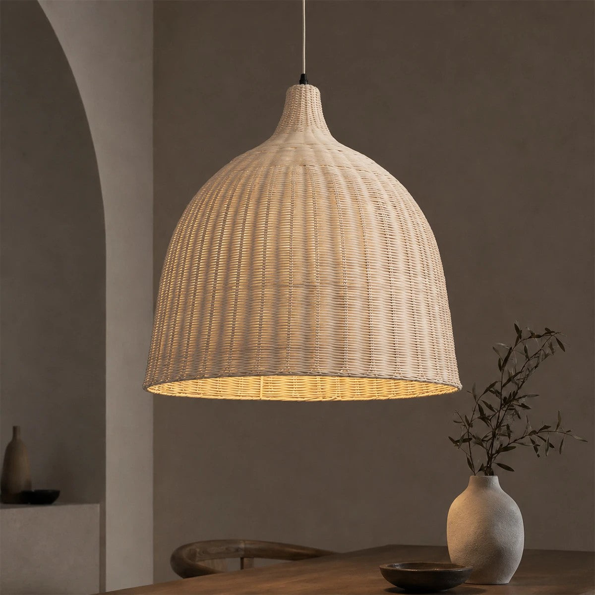 BAHAMAS KLV-102-0003 Pendant Ceiling Light for E27 Bulb AC 220-240V IP20 - Beige - L60 x W60 x H60
