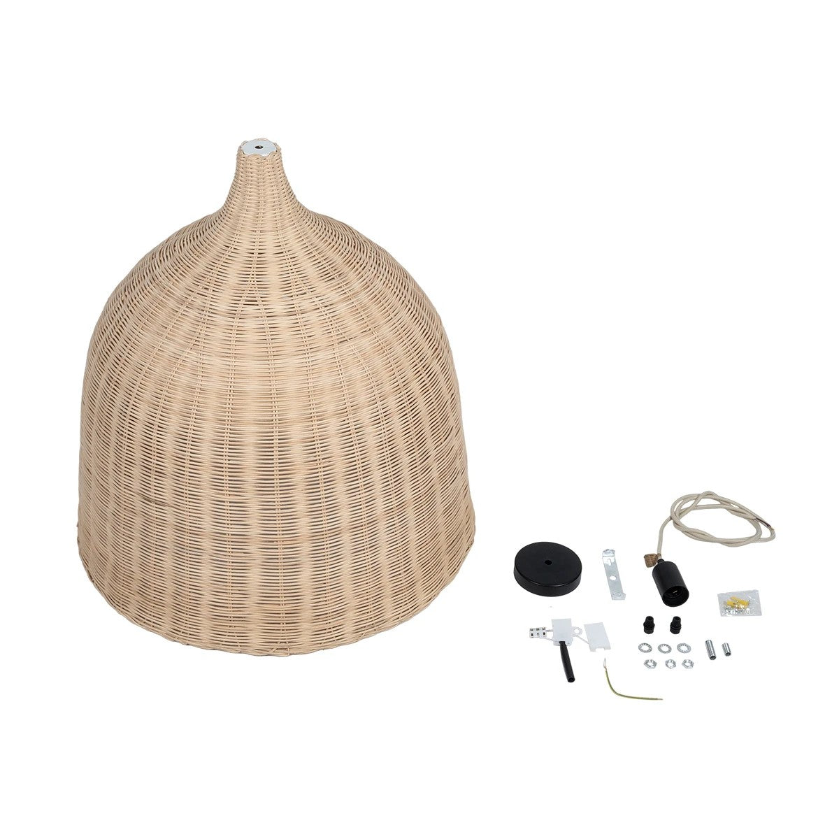 BAHAMAS KLV-102-0003 Pendant Ceiling Light for E27 Bulb AC 220-240V IP20 - Beige - L60 x W60 x H60