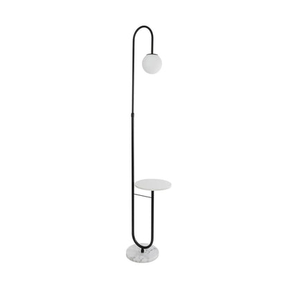 CORDELIA KLV-102-0005 Επιδαπέδιο Φωτιστικό για Λάμπα με Ντουί 1 x E27 AC 220-240V IP20 - Μαύρο Ματ & Λευκό - Μ30 x Π34 x Υ180