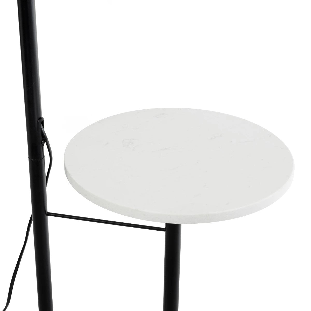 CORDELIA KLV-102-0005 Επιδαπέδιο Φωτιστικό για Λάμπα με Ντουί 1 x E27 AC 220-240V IP20 - Μαύρο Ματ & Λευκό - Μ30 x Π34 x Υ180