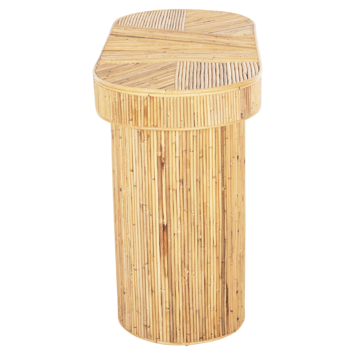 ΚΟΝΣΟΛΑ ΟΒΑΛ GATSBY ΦΥΣΙΚΟ RATTAN ΣΕ ΦΥΣΙΚΟ ΧΡΩΜΑ 110x45x74,5