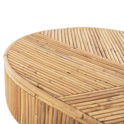 ΚΟΝΣΟΛΑ ΟΒΑΛ GATSBY ΦΥΣΙΚΟ RATTAN ΣΕ ΦΥΣΙΚΟ ΧΡΩΜΑ 110x45x74,5
