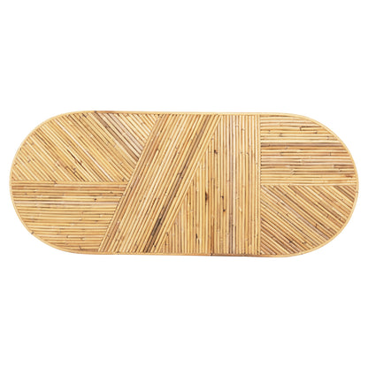 ΚΟΝΣΟΛΑ ΟΒΑΛ GATSBY ΦΥΣΙΚΟ RATTAN ΣΕ ΦΥΣΙΚΟ ΧΡΩΜΑ 110x45x74,5