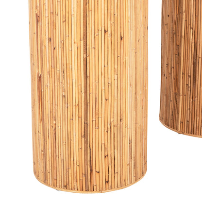 ΚΟΝΣΟΛΑ ΟΒΑΛ GATSBY ΦΥΣΙΚΟ RATTAN ΣΕ ΦΥΣΙΚΟ ΧΡΩΜΑ 110x45x74,5