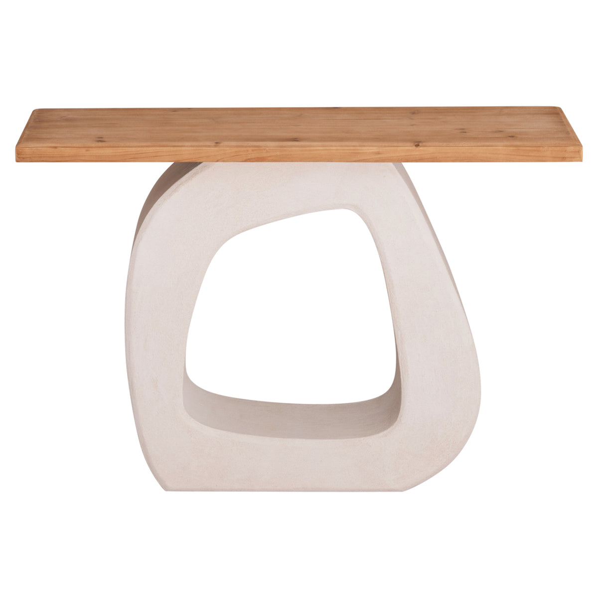ΚΟΝΣΟΛΑ SANTORINI ΤΟΠ ΞΥΛΟ ΕΛΑΤΟΥ ΒΑΣΗ ΥΠΟΛΕΥΚΟ MDF 120x38x83
