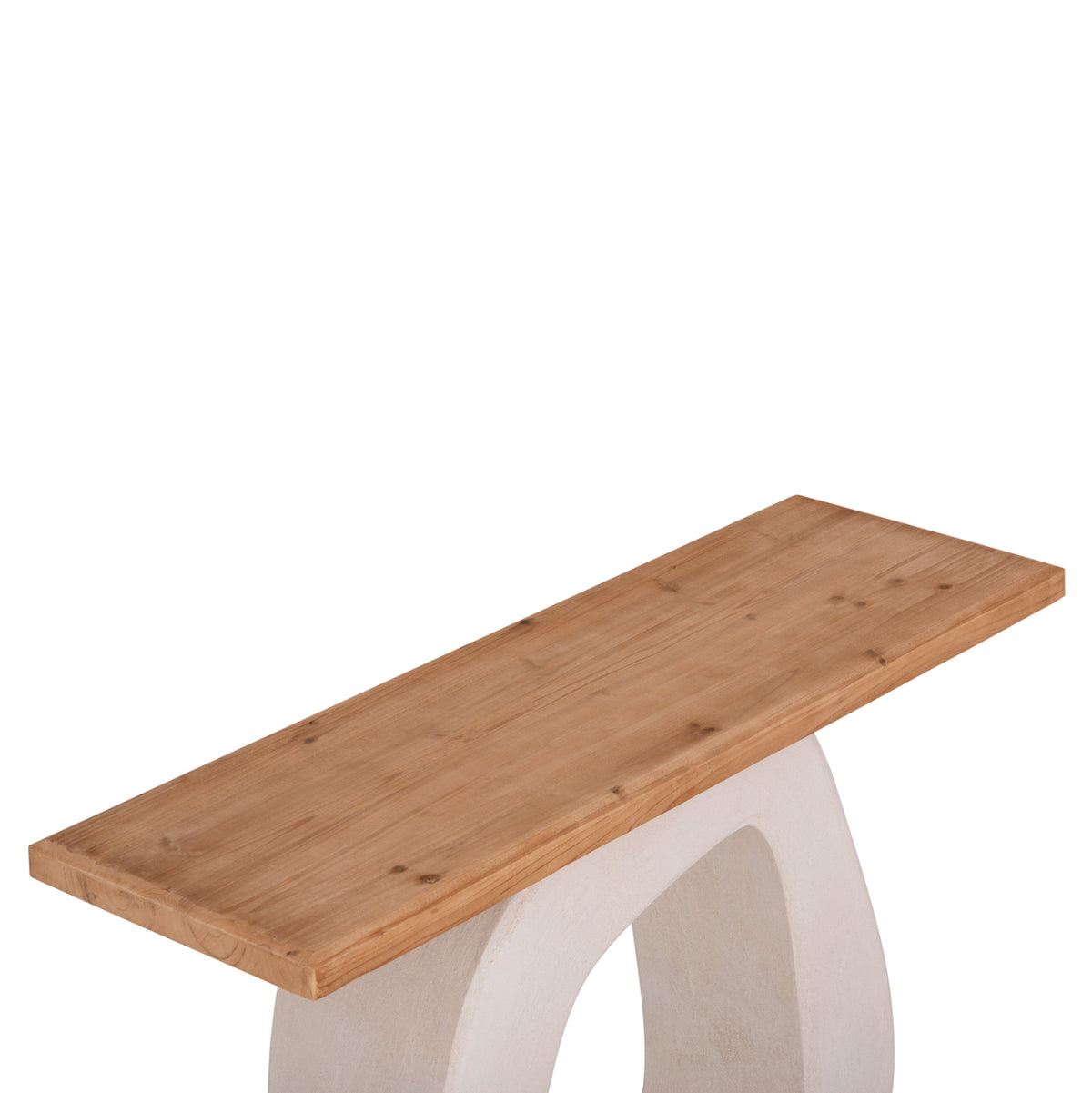 ΚΟΝΣΟΛΑ SANTORINI ΤΟΠ ΞΥΛΟ ΕΛΑΤΟΥ ΒΑΣΗ ΥΠΟΛΕΥΚΟ MDF 120x38x83