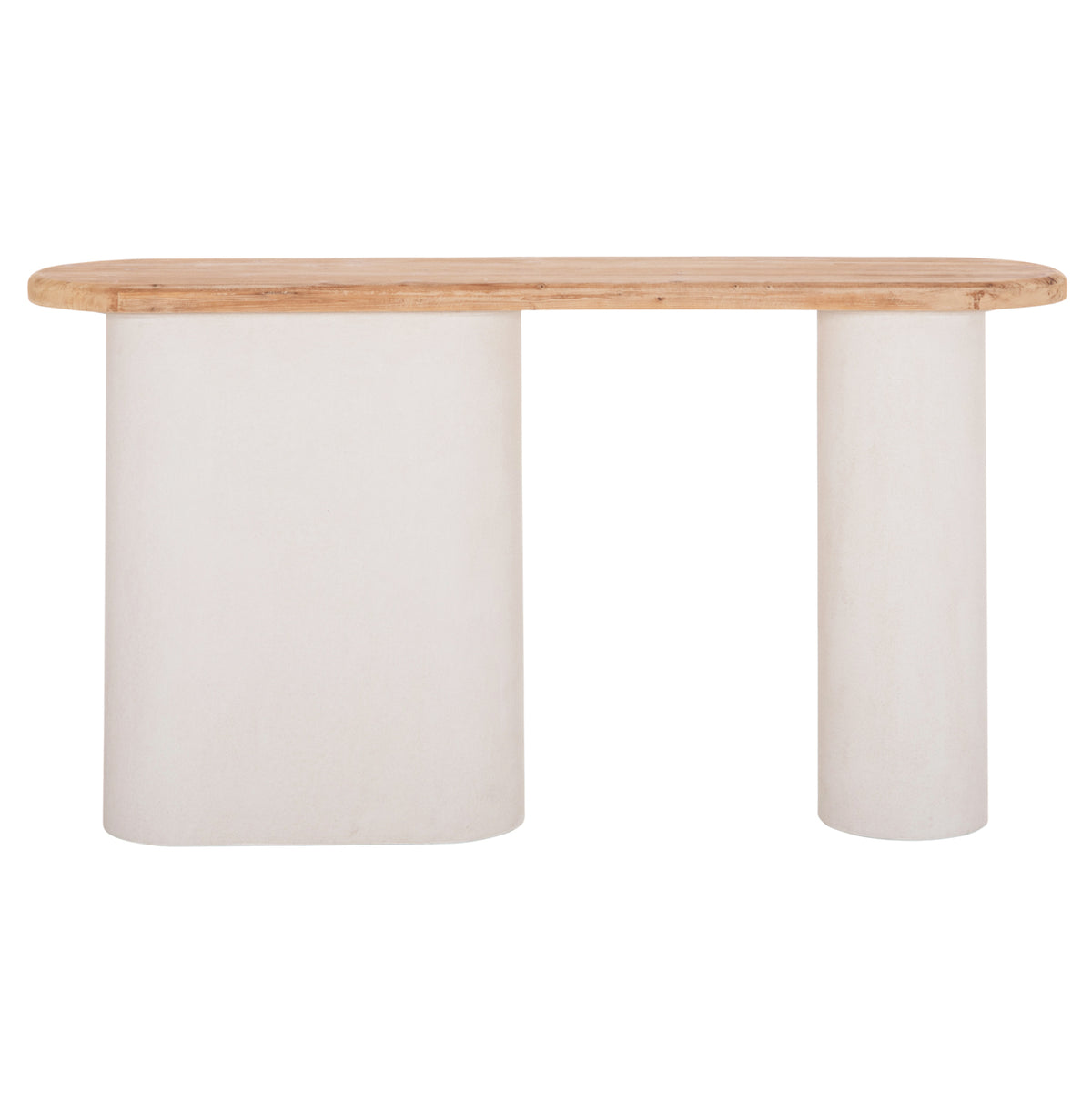 ΚΟΝΣΟΛΑ SANTORINI ΤΟΠ ΞΥΛΟ ΕΛΑΤΟΥ ΒΑΣΗ ΥΠΟΛΕΥΚΟ MDF 150x35x82