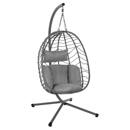 ΚΡΕΜΑΣΤΗ ΠΟΛΥΘΡΟΝΑ ΦΩΛΙΑ MILLIE ΜΕΤΑΛΛΟ ΣΥΝΘ. RATTAN ΓΚΡΙ 90x75x190