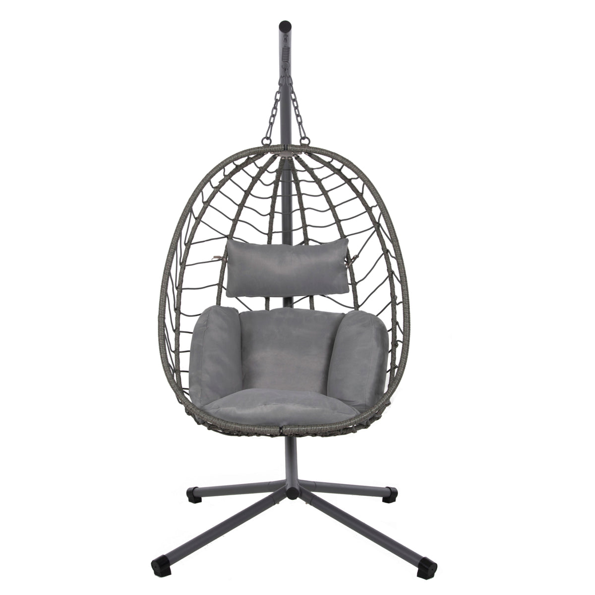 ΚΡΕΜΑΣΤΗ ΠΟΛΥΘΡΟΝΑ ΦΩΛΙΑ MILLIE ΜΕΤΑΛΛΟ ΣΥΝΘ. RATTAN ΓΚΡΙ 90x75x190